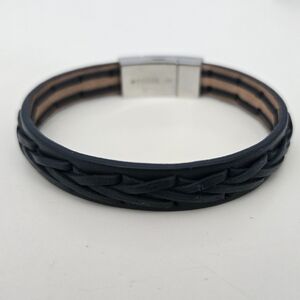 3 for $10 Jewelry! Fossil Men's Navy Blue Leather Bracelet